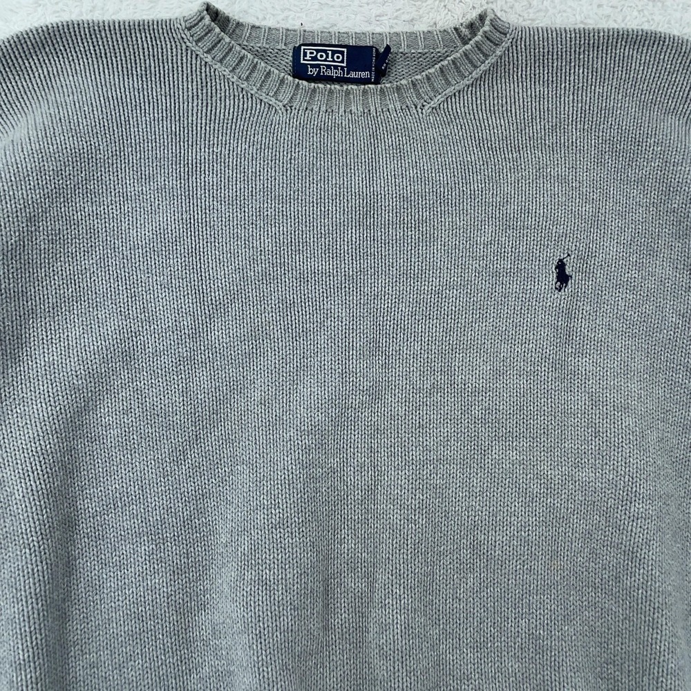 Polo Ralph Lauren Sweater Mens FITS CROP FIT L/XL Crewneck Knit Embroidered Pony